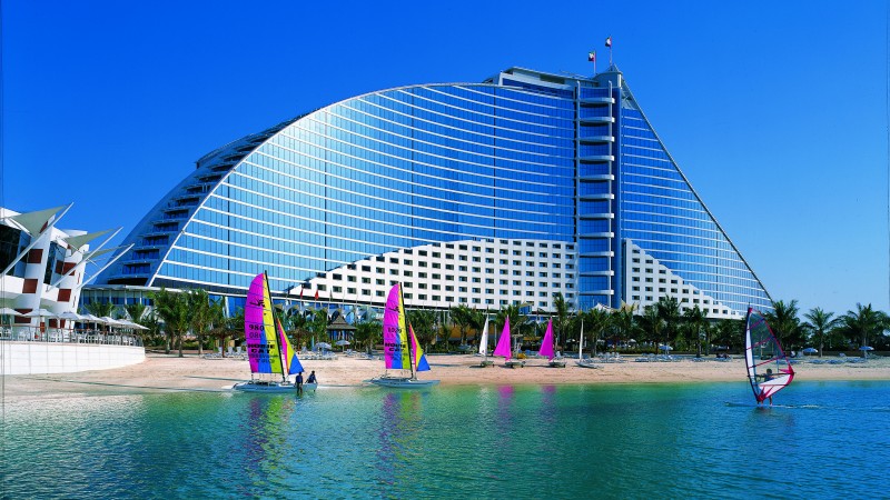 Jumeirah Beach, Dubai, Hotel, sea, ocean, water, sunny day, travel, vacation, booking, beach, sand, resort (horizontal)