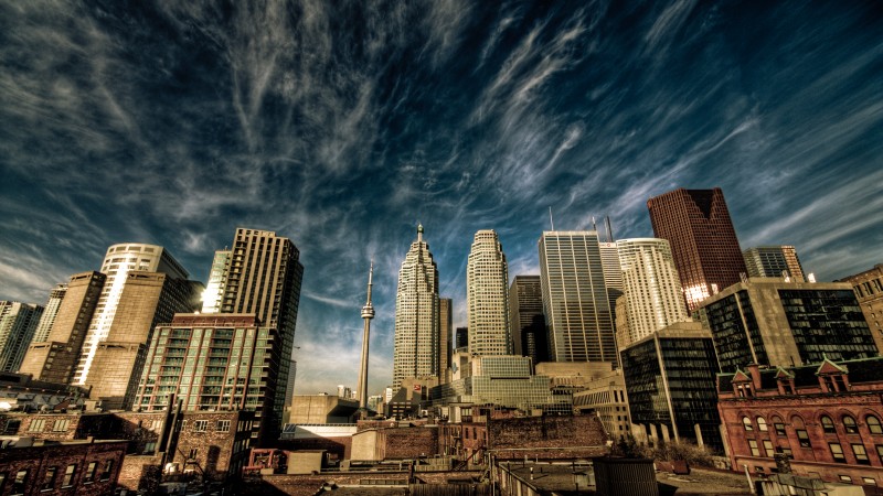 Toronto, Canada, downtown, sky, clouds, travel, vacation, booking (horizontal)