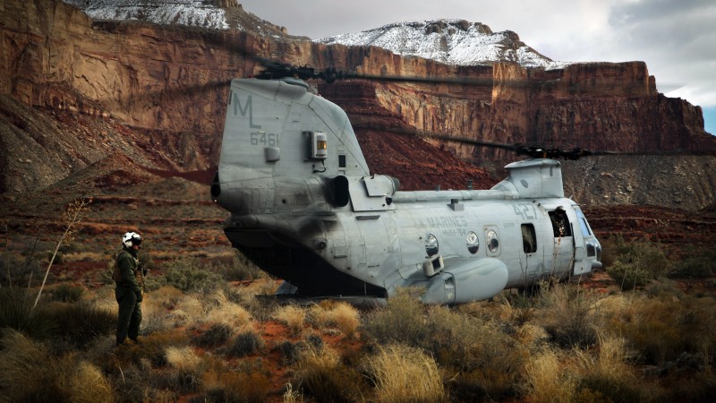 CH-47, Chinook, Boeing, transport helicopter, U.S. Army, pilot, Grand Canyon Village (horizontal)