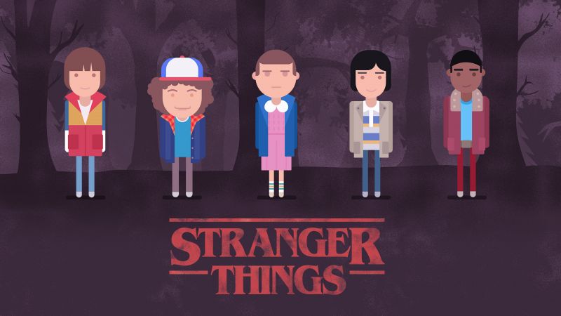 Stranger Things, season 2, TV Series, art, poster, 4k (horizontal)