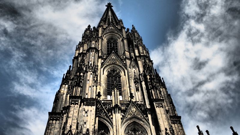 Cologne Cathedral, Germany, Cologne, Europe, sky, 4k (horizontal)