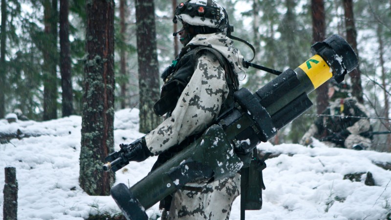 army, soldier, Finnish Defence Forces, rocket launcher, winter, snow, camo (horizontal)