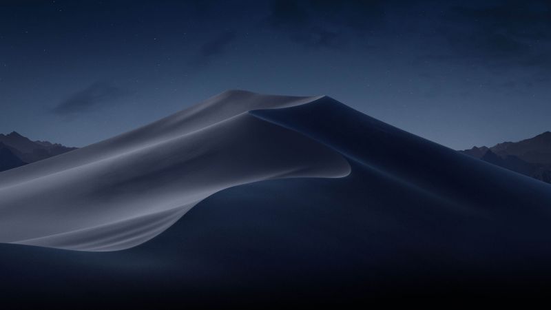 macOS Mojave, Night, Dunes, WWDC 2018, 4K (horizontal)