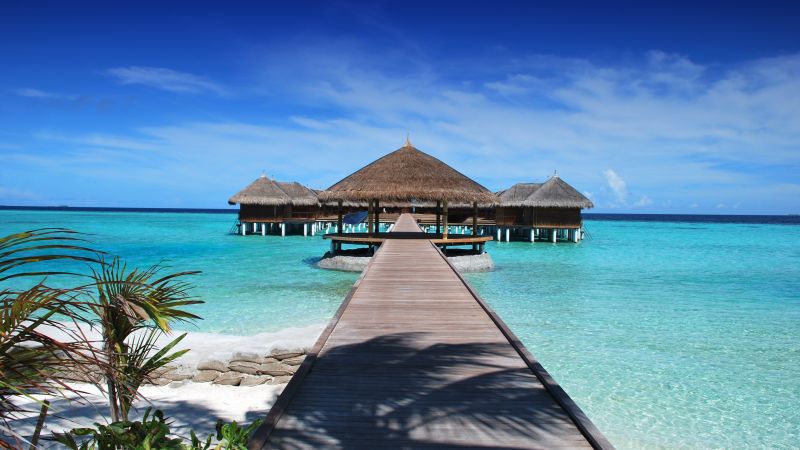 Maldives, hotel, 4K (horizontal)