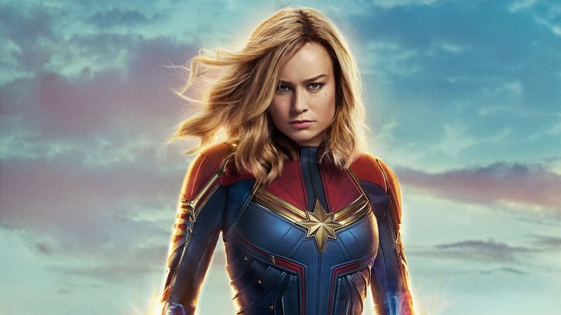 Captain Marvel, Brie Larson, 4K (horizontal)