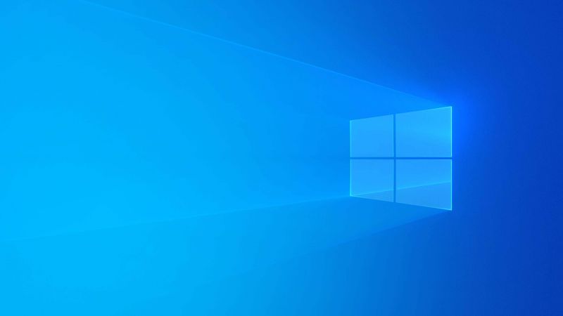 Windows 10, Microsoft, blue, 4K (horizontal)