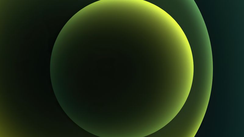 iPhone 12, green, abstract, Apple October 2020 Event, 4K (horizontal)