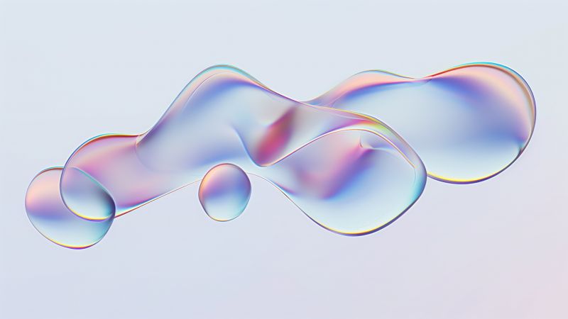 iPhone 16, water, bubbles, colorful, soap (horizontal)