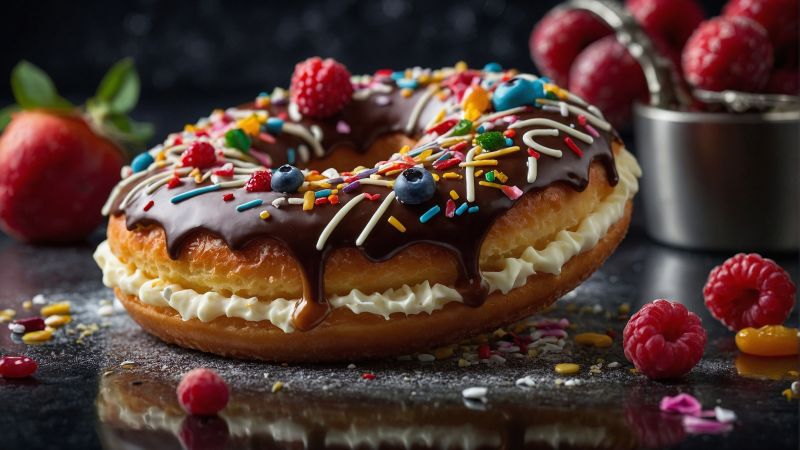candy, donut (horizontal)