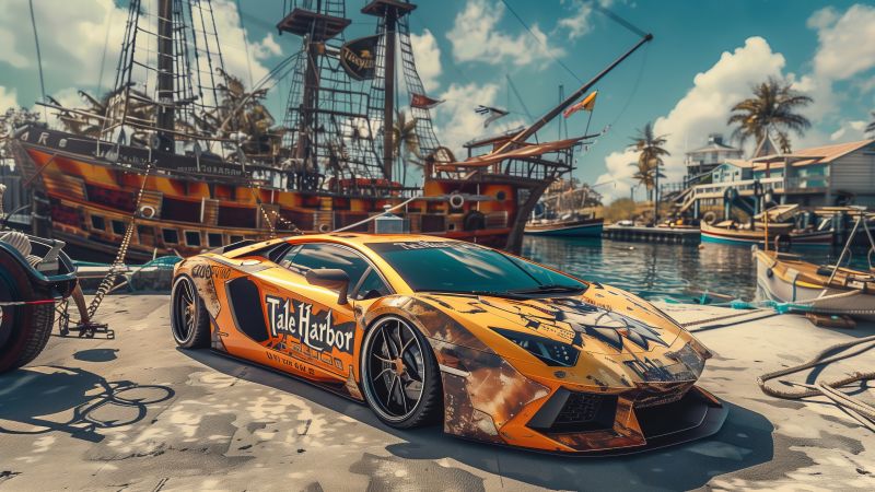 Lamborghini, pirate, ship (horizontal)