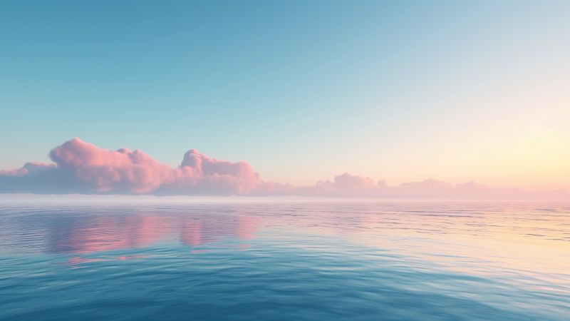 sea, ocean, clouds (horizontal)