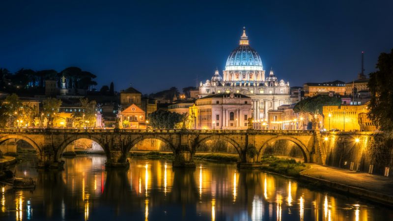 st. angelo bridge, Rome, Italy, Tourism, Travel (horizontal)