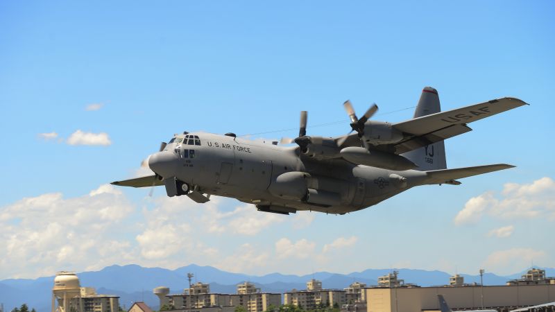 C-130 Hercules, military transport aircraft, US Army, U.S. Air Force (horizontal)