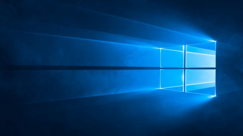 Windows 10, 4k, 5k wallpaper, Microsoft, blue (horizontal)