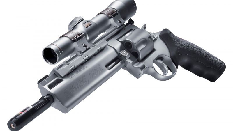 Taurus Raging Bull, Aim, 44 Remington Magnum. (horizontal)