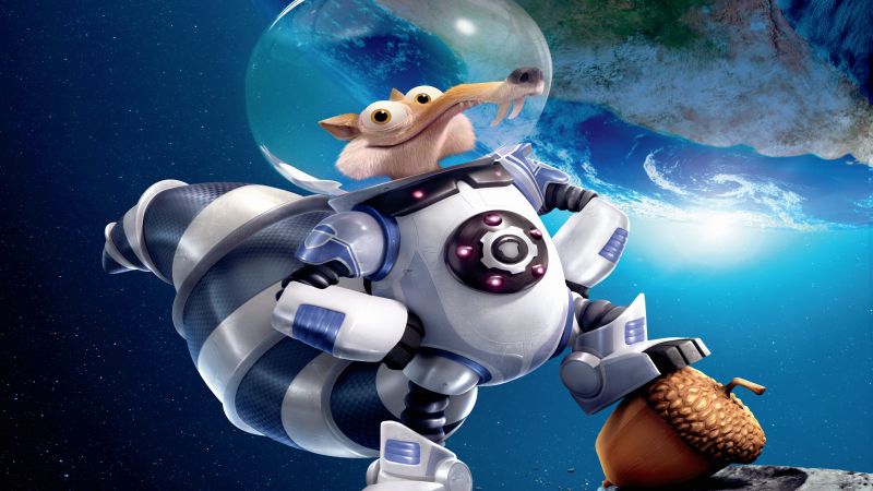 Ice Age 5: Collision Course, squirrel, best animations of 2016, space (horizontal)