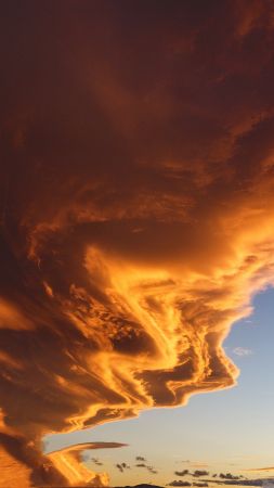 cloud, 4k, HD wallpaper, sky, sunset (vertical)