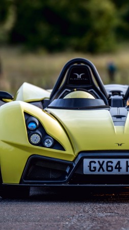 Elemental Rp1, roadster, track, supercar, yellow (vertical)