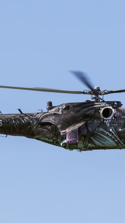 MI-24, fighter helicopter (vertical)