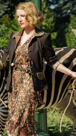 The Zookeeper's Wife, Jessica Chastain, zebra, best movies (vertical)