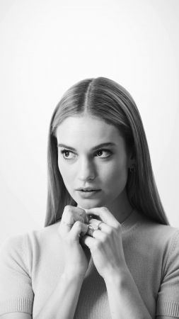 Lily James, 8k, photo (vertical)