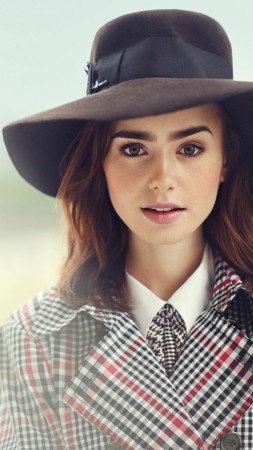 Lily Collins, photo, 4k (vertical)