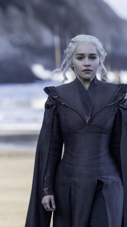 Game of Thrones Season 7, Daenerys Targaryen, Emilia Clarke, TV Series, 4k (vertical)
