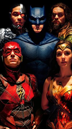 Justice League, Wonder Woman, Batman, The Flash, 8k (vertical)