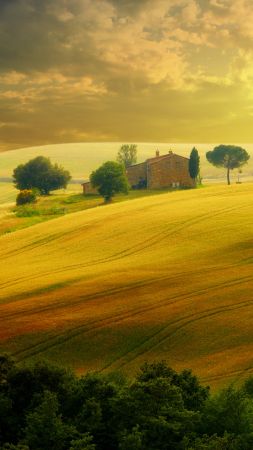 Tuscany, Italy, hills, field, 5k (vertical)