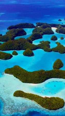 Palau, Philippines, ocean, islands, 5k (vertical)