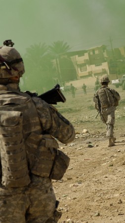 soldier, hand grenade, U.S. Army, evacuation, Iraq, troops (vertical)