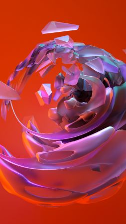 3D, sphere, abstract, shapes, 4k (vertical)