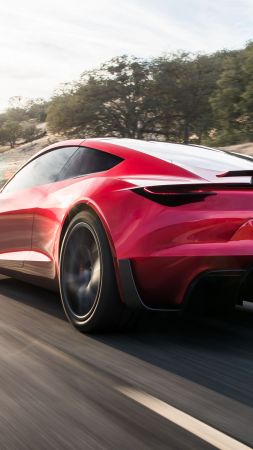 Tesla Roadster, 2020 Cars, electric car, 4K (vertical)