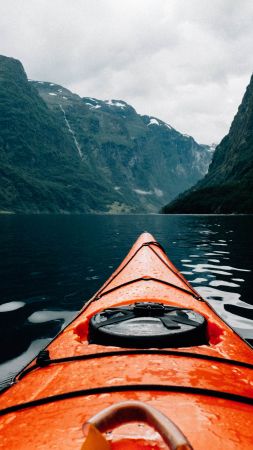Canoe, Scandinavia, Europe, 5K (vertical)