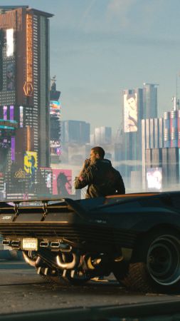 Cyberpunk 2077, E3 2018, screenshot, 4K (vertical)