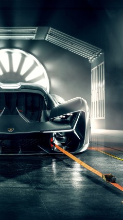 Lamborghini Terzo Millennio, 2019 Cars, 4K (vertical)
