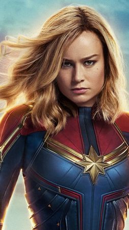 Captain Marvel, Brie Larson, 4K (vertical)