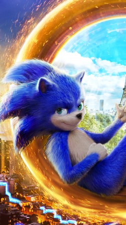 Sonic the Hedgehog, poster, 4K (vertical)