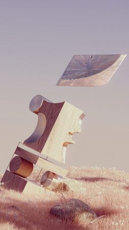 BMWi Oasis, landscape, abstract, 4K (vertical)