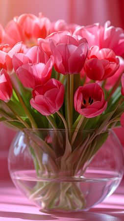 Tulips, pink (vertical)