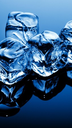 ice, 4k, 5k wallpaper, cubes, blue, frozen, water, background (vertical)