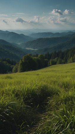 meadows, mountains, forest (vertical)