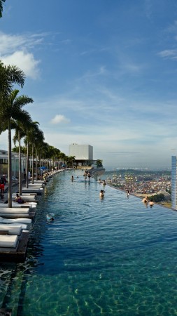 Marina Bay Sands, infinity pool, pool, hotel, travel, booking, casino, Singapore (vertical)