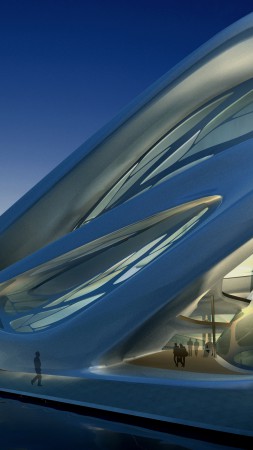 Abu Dhabi Performing Arts Center, UAE, tourism, travel, steel, glass (vertical)