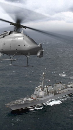 DDG-106, MQ-8C Fire Scout, helicopter, drone, US Army, U.S. Air Force (vertical)