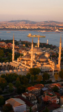 Blue Mosque, Istanbul, Turkey, Tourism, Travel (vertical)
