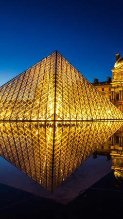 Louvre museum, France, Paris, Tourism, Travel (vertical)