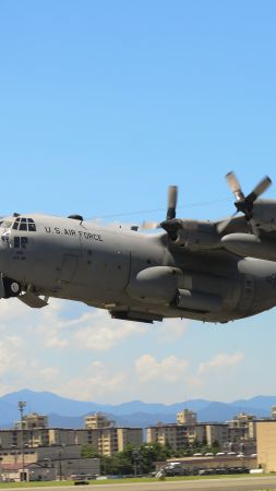 C-130 Hercules, military transport aircraft, US Army, U.S. Air Force (vertical)