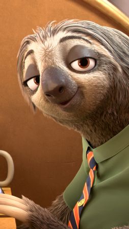 Zootopia, sloth, Best Animation Movies of 2016, cartoon (vertical)