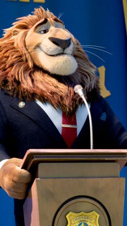 Zootopia, Mayor Lionheart, Lion, Best Animation Movies of 2016, cartoon (vertical)